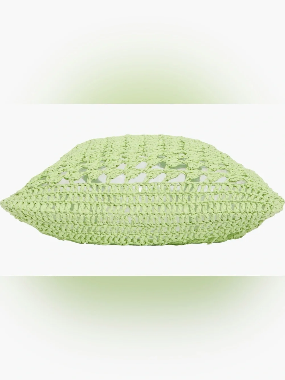 Collection XIIX Lime Green Straw Bag